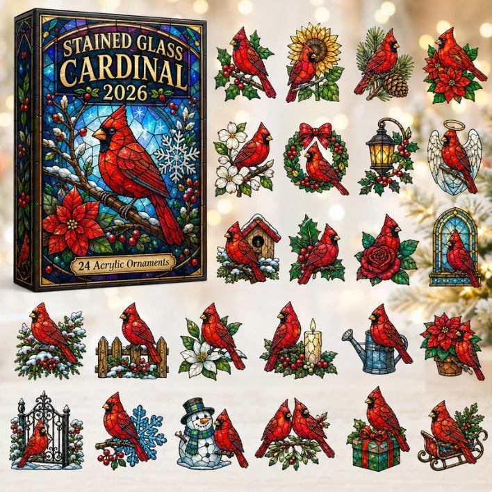 24-Day Cardinal Advent Calendar | Collectible Christmas & Autumn Figurines