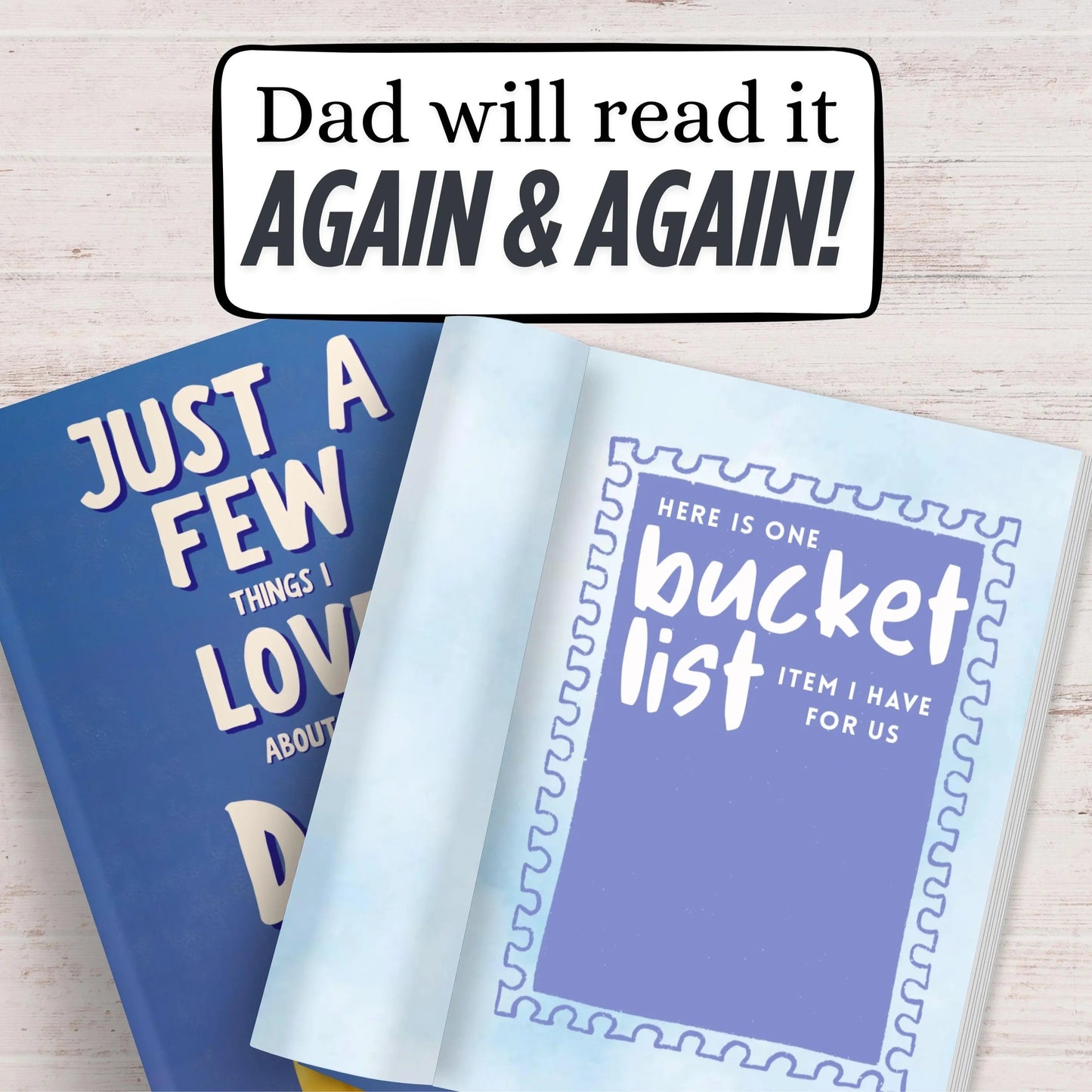 🔥HOT SALE 50% OFF - ❤️👨‍👧‍👦Just A Few Things I Love About You, Dad – Fill-in-the-Blank Memory Book | Personalized Father’s Day Gift