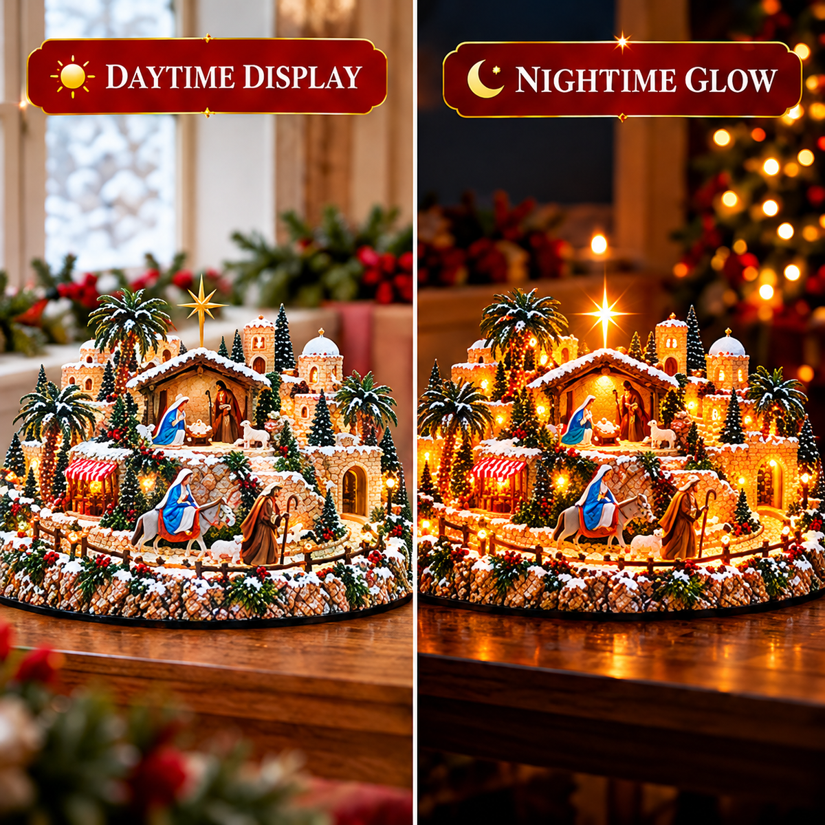 ✨Last Day  49% OFF🌟🎄"Journey of the Star of Bethlehem™" Illuminated Village