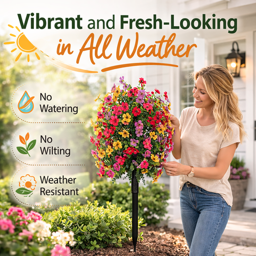 🎉 Hot Sale 50% OFF🎉Realistic UV-Resistant Outdoor Flowers – Zero Maintenance