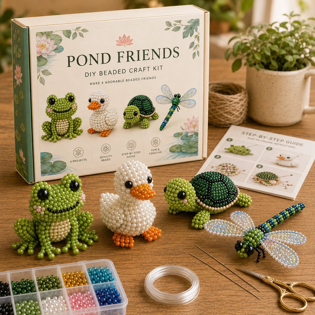 🔥Last Day 49% OFF🧵✨ Tiny 3D Beaded Animal DIY Kit