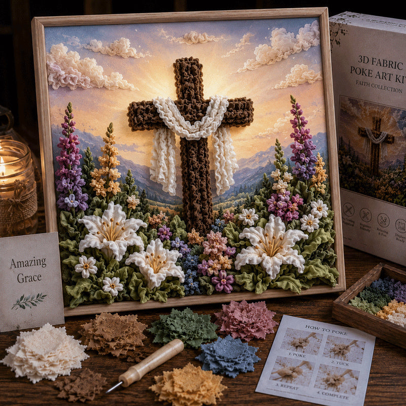 ✝️ ✝️3D Christian Fabric Poke Art Kit