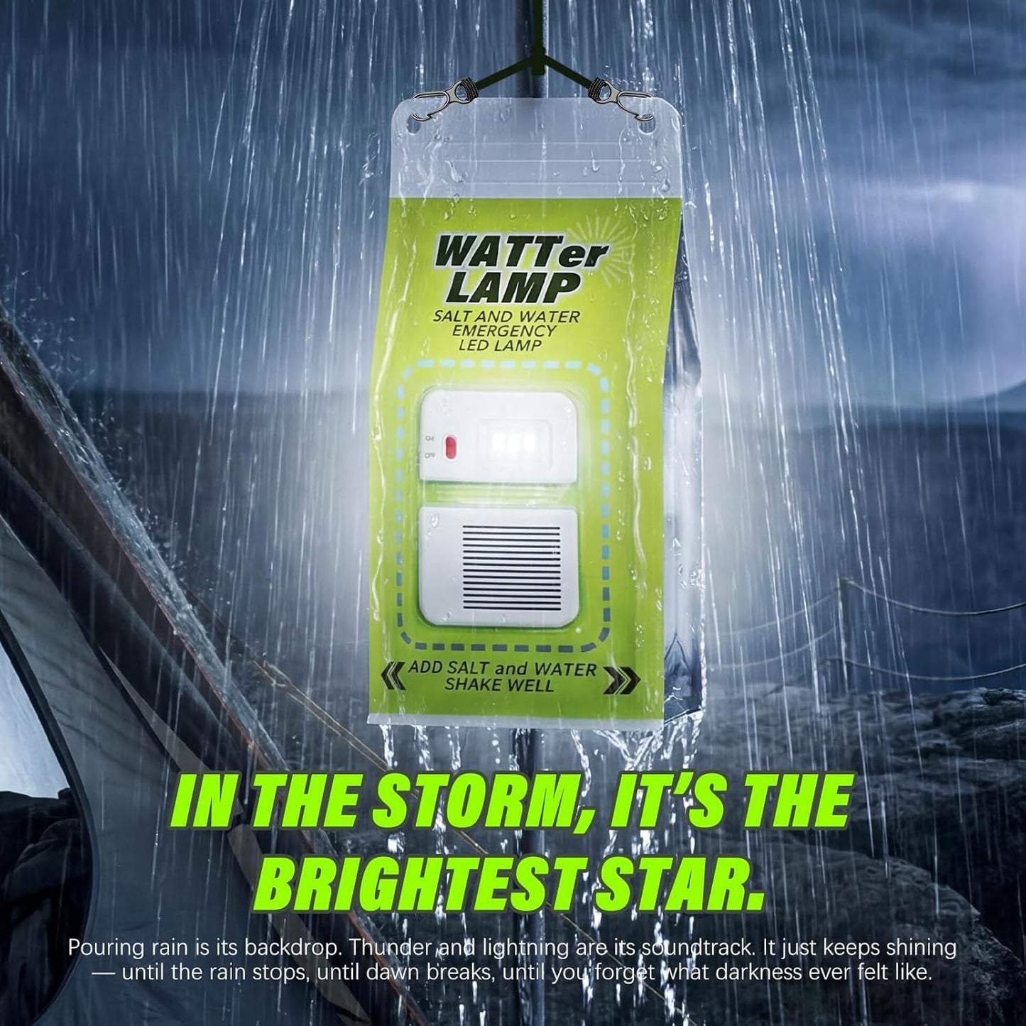 Saltwater Powered Emergency LED Lamp
