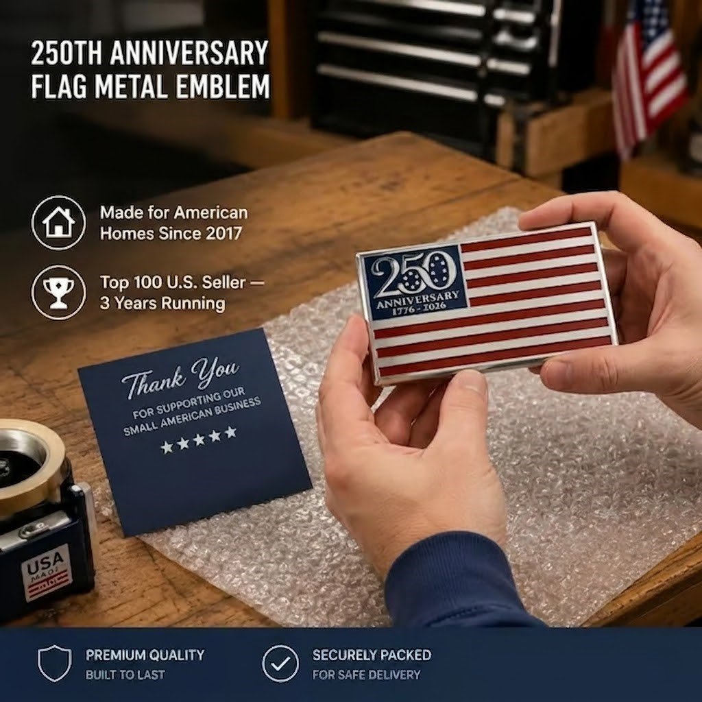 ⚡️Independence Day 50% OFF- ★250th Anniversary Metal Flag Emblem★
