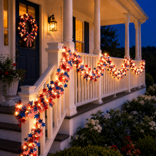 Celebrate 250 Years of Freedom with American Flag & Star Fairy Lights ✨