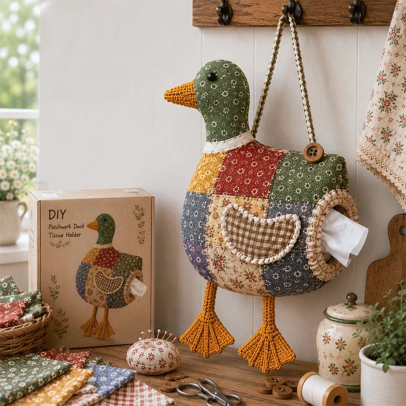 🐔DIY Patchwork Chicken & Duck Tissue Holders🏆