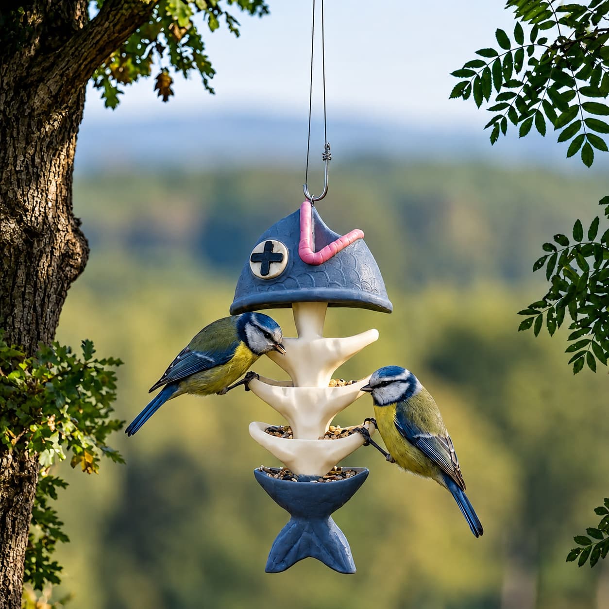 🥳Creative Fish Skeleton Hanging Bird Feeder