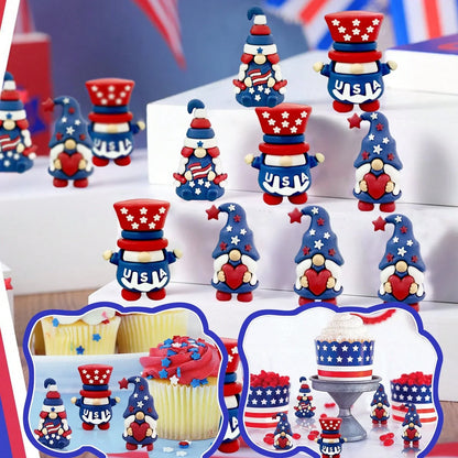 🇺🇸 4th of July Patriotic Gnome Figurines Independence Day Home Decor
