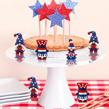 🇺🇸 4th of July Patriotic Gnome Figurines Independence Day Home Decor