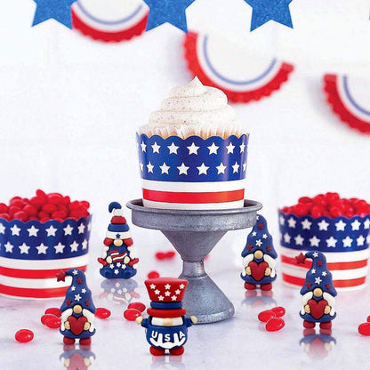 🇺🇸 4th of July Patriotic Gnome Figurines Independence Day Home Decor