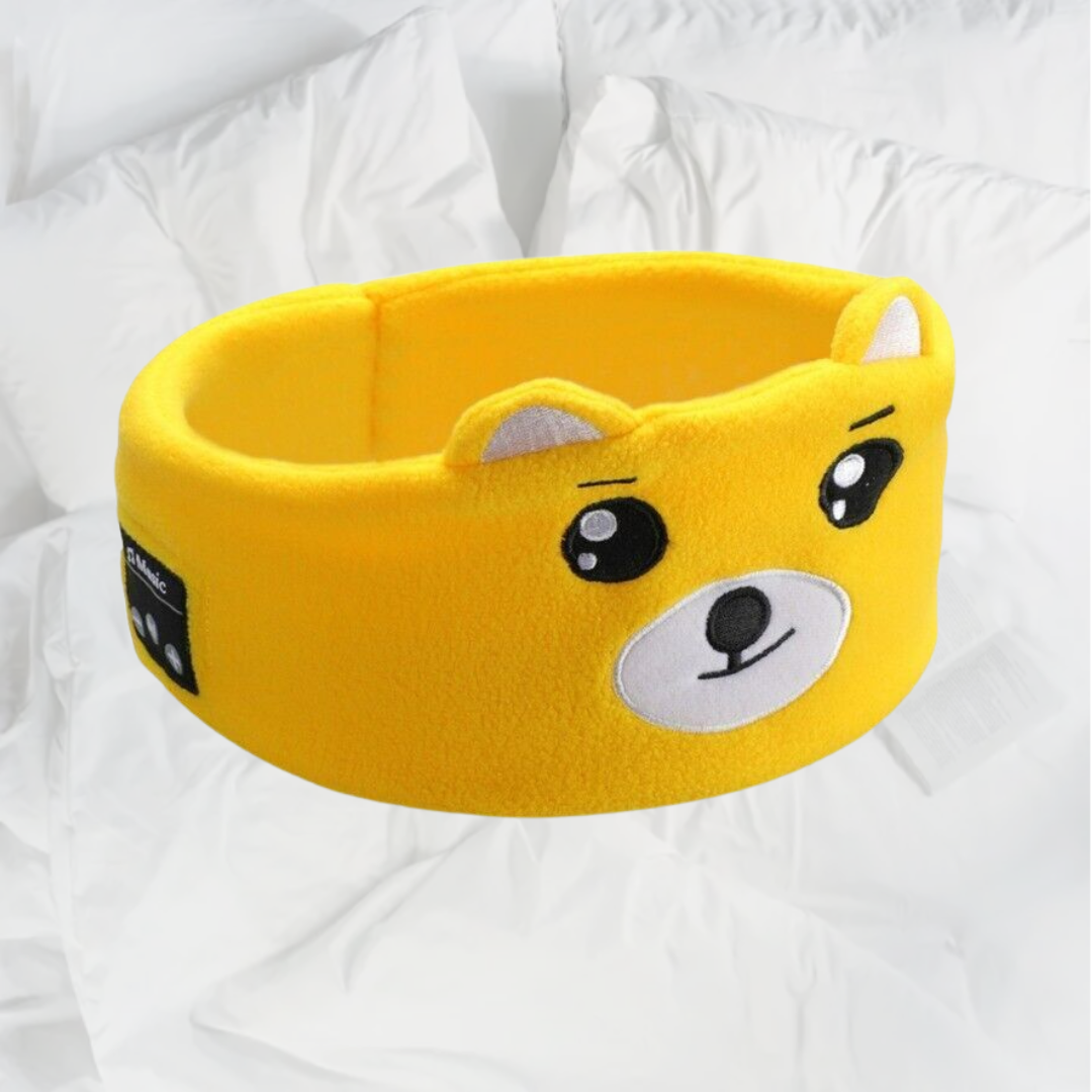 Soft Elastic Comfortable Wireless Music Earphones, Kids Animal Sleeping Headphones