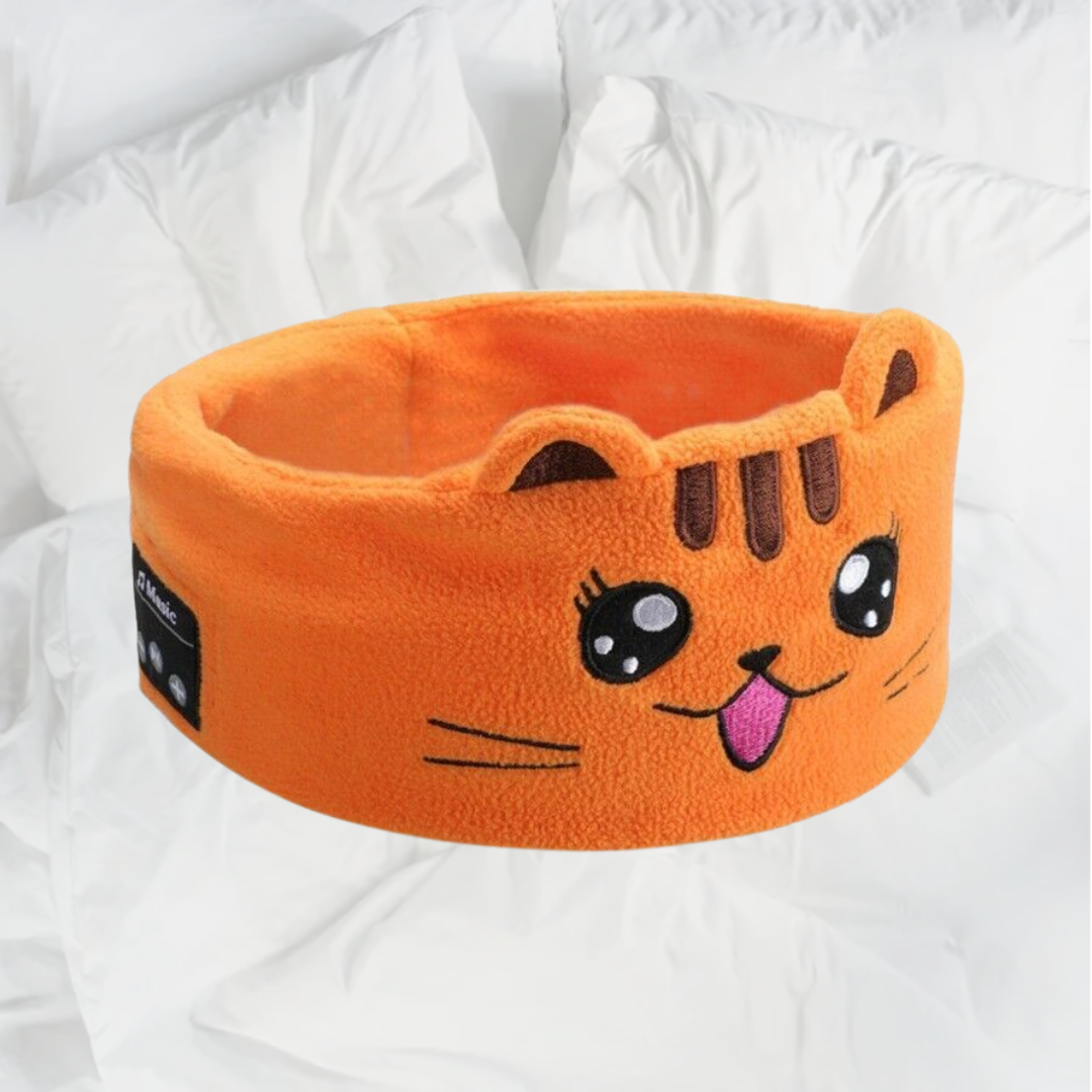 Soft Elastic Comfortable Wireless Music Earphones, Kids Animal Sleeping Headphones