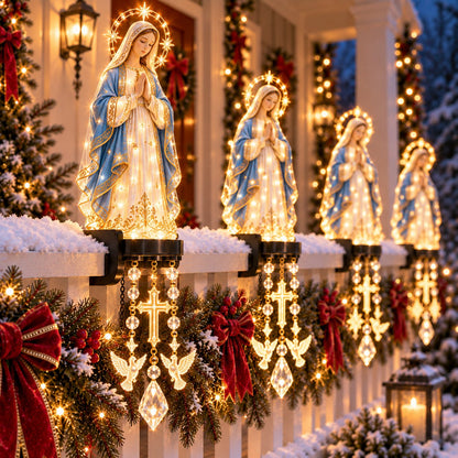 ⏳ Last Day 49% OFF –✨ Christmas Sacred Jesus/Virgin Mary Balustrade Light