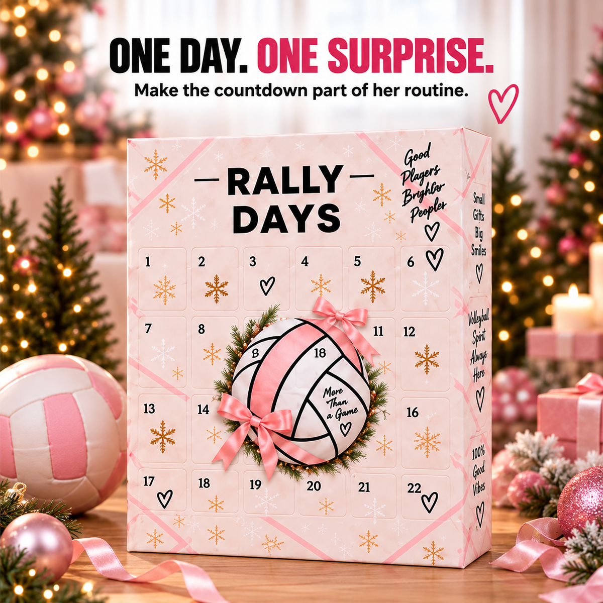 💥LAST DAY 50% OFF-🏐 24-Day Volleyball Advent Calendar – Daily Surprise Gift for Volleyball Girls