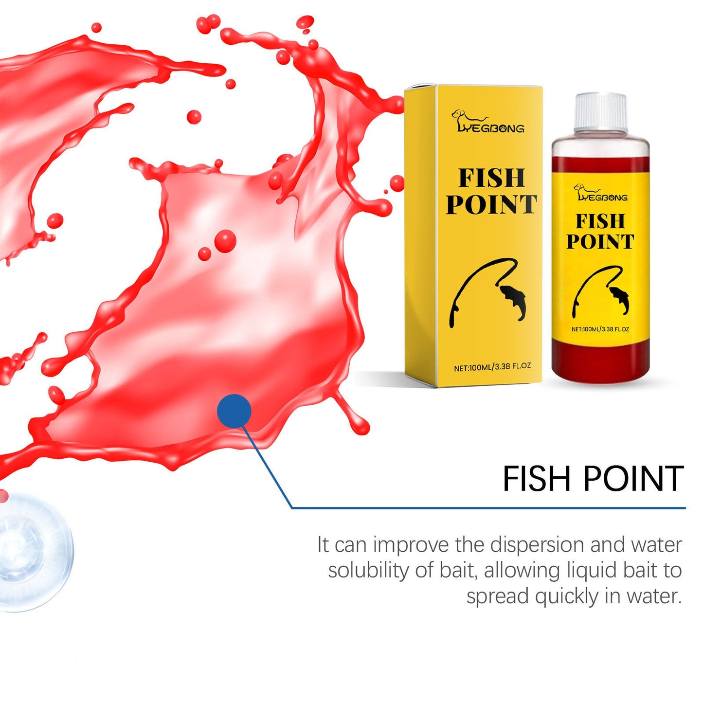 🎣 Red Worm Fish Attractant Liquid – Fast-Acting Freshwater Fishing Bait Enhancer 🐟🔥