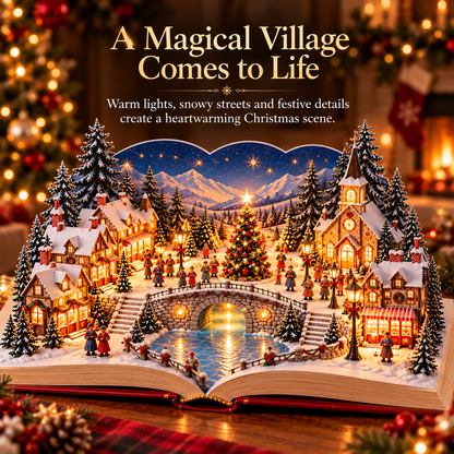 Light-Up Christmas Village Storybook