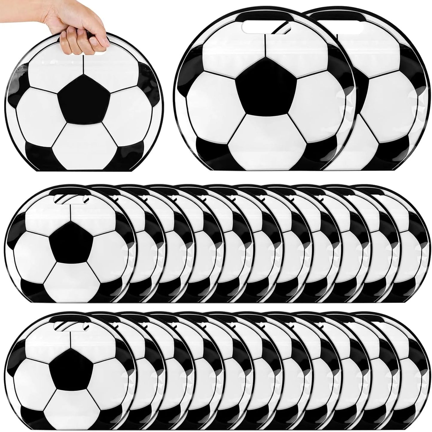 🎒⚽  Soccer Party Favor Bags with Handles – Football Treat Bags for Birthdays, Team Parties & World Cup Celebrations 🎉