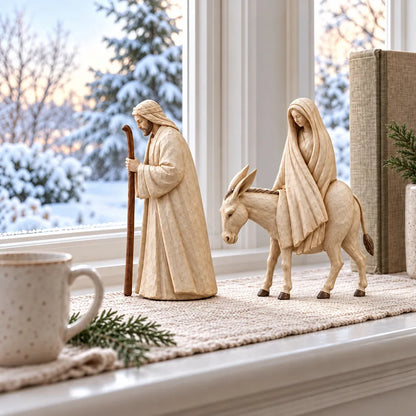 ⏳ Last Day 50% OFF-✝️Journey to Bethlehem Nativity Figurine Set