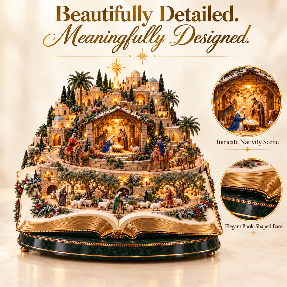 🔥 Last Day 50% OFF-✝️Animated Biblical-Themed Bethlehem Town Scene