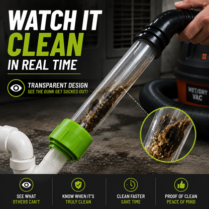 ❄️ HVAC AC Drain Line Cleaner Adapter for PVC Unclogging