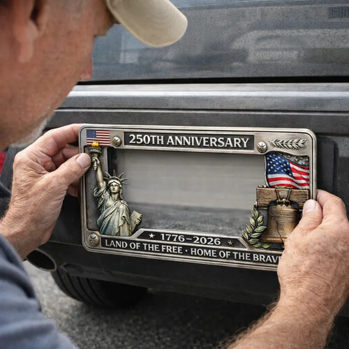 🔥🦅USA 250th Anniversary License Plate Frame Patriotic Commemorative