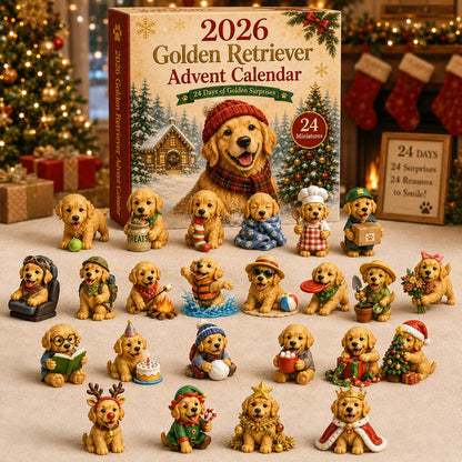🔥last Day 49%-🐕🎄2026 Golden Retriever Advent Calendar