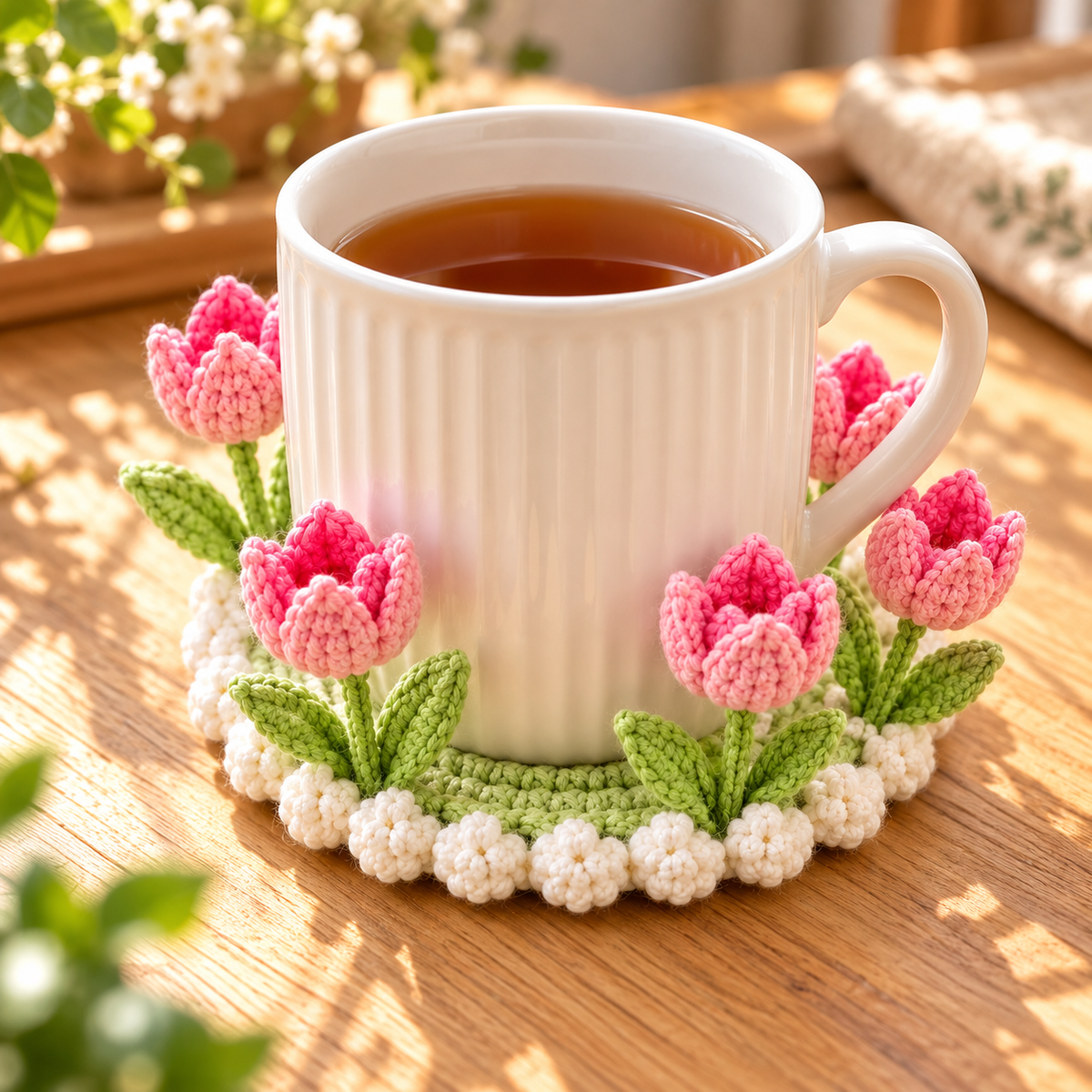 ✨ Last Day – 60% OFF!🌟Handmade Crochet Floral Coaster | Everlasting Table Art 🌸