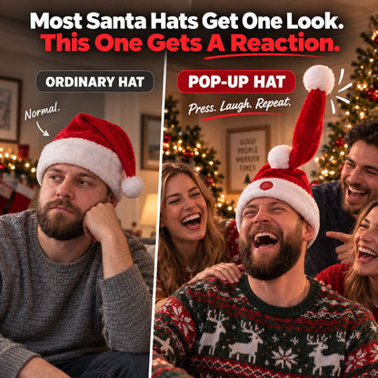 🔥LAST DAY 50% OFF -😂JollyRise™ Animated Santa Hat