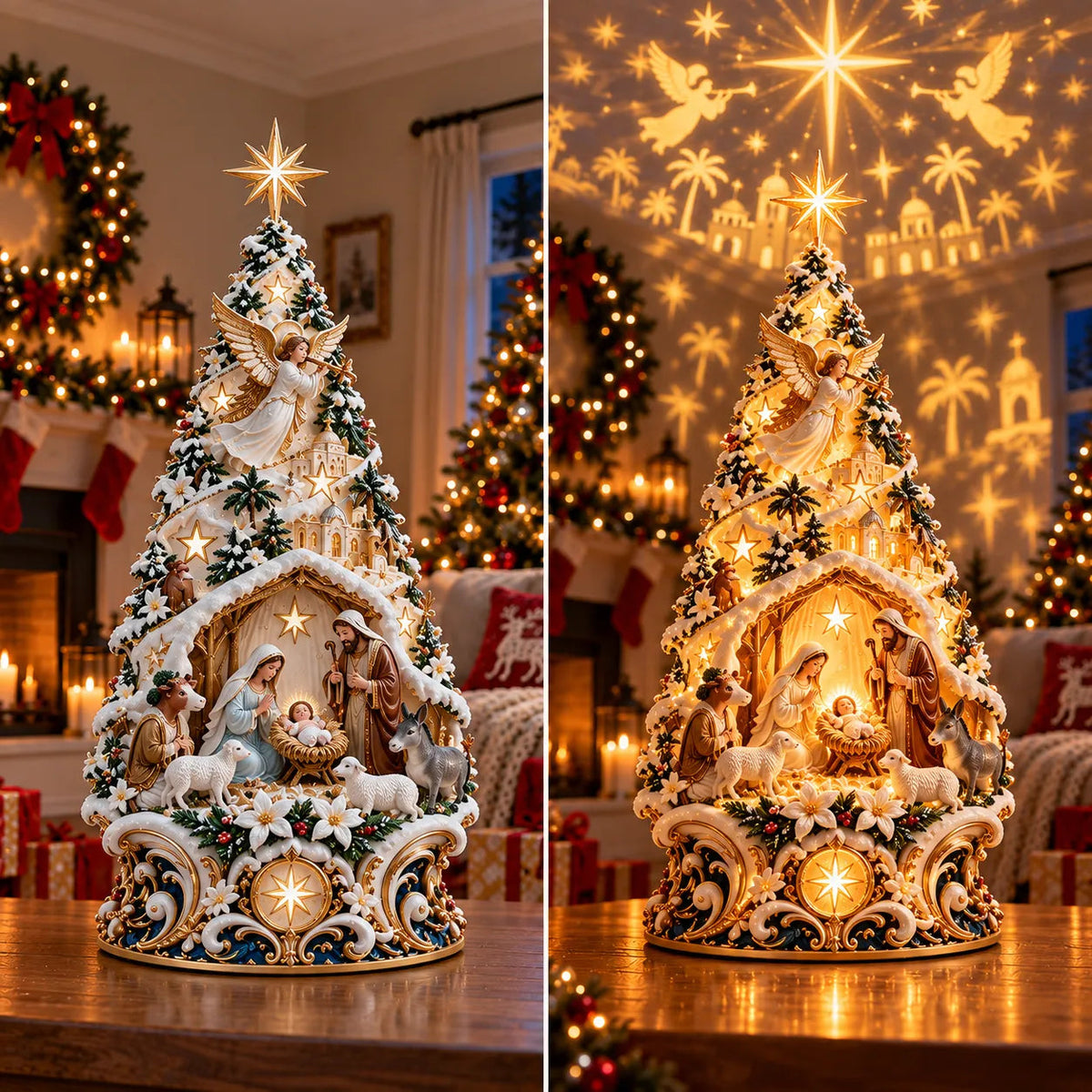 ✨ Last Day 49% OFF✨✝️Nativity Scene Christmas Tree Lights