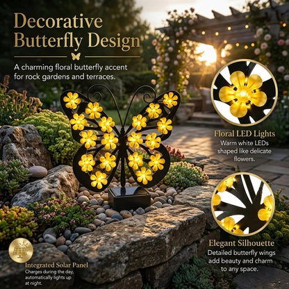 🦋☀️Solar Flapping Wing Butterfly Garden Wall Light