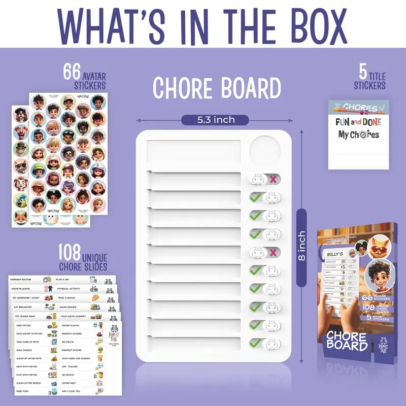 🔥Last Day 50% OFF - 👦FUN and DONE Kids Magnetic Chore Chart 🎯