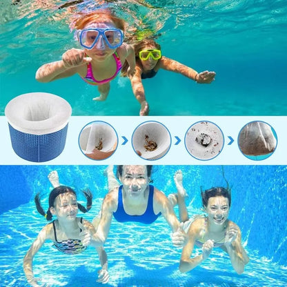 🏆 🏊‍♂️Reusable Dual Layer Pool Skimmer Socks for Superior Debris Filtration