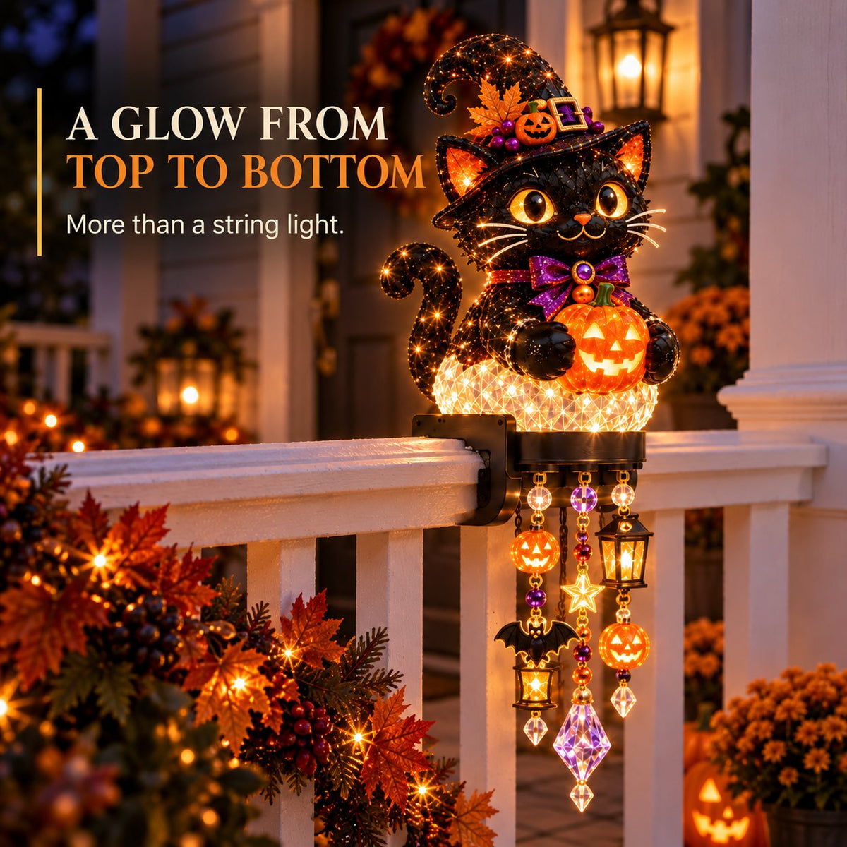 ⏰ LAST DAY 49% OFF -🎃 Halloween Porch Magic Cascade Railing Lights