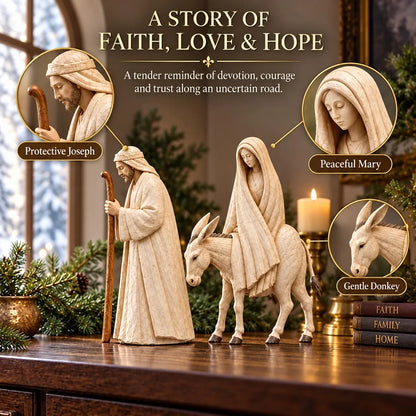 ⏳ Last Day 50% OFF-✝️Journey to Bethlehem Nativity Figurine Set