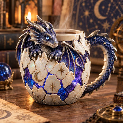 🐉 Dragonbound RealmsTM Sculpted Dragon Mug Collection | 6 Fantasy Realm Designs with Raised 3D Dragon Details ☕