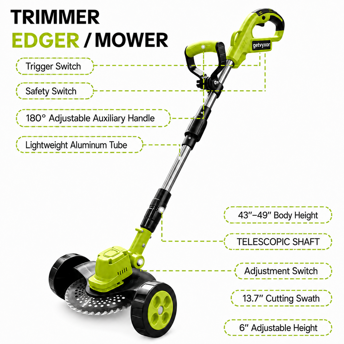 🌿60% OFF TODAY⚡: 3-in-1 Cordless Weed Wacker with 2 Batteries – Trim, Edge & Tackle More Yard Work