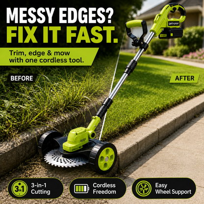 🌿60% OFF TODAY⚡: 3-in-1 Cordless Weed Wacker with 2 Batteries – Trim, Edge & Tackle More Yard Work