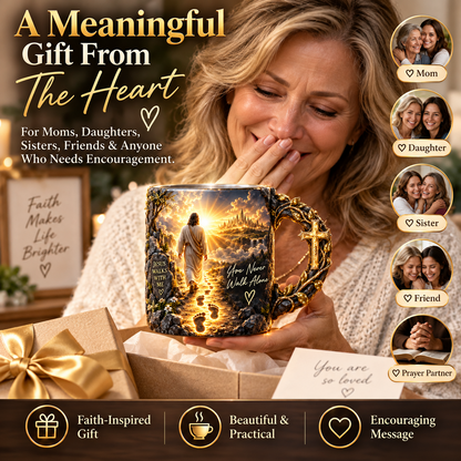 🔥Last Day 49% OFF🔥✝️Jesus Walks With Me™ – Faith Heat-Reveal Mug