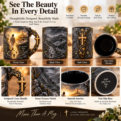 🔥Last Day 49% OFF🔥✝️Jesus Walks With Me™ – Faith Heat-Reveal Mug