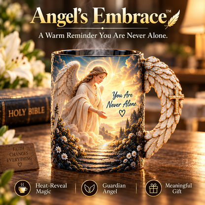 🔥Last Day 49% OFF🔥🪽 Angel’s Embrace™ ✨– Guardian Angel Heat-Reveal Mug