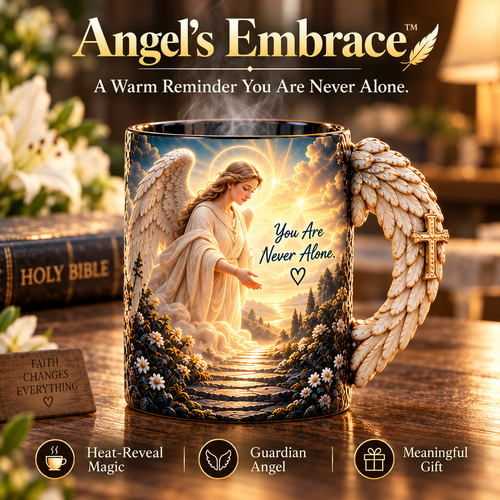 🔥Last Day 49% OFF🔥🪽 Angel’s Embrace™ ✨– Guardian Angel Heat-Reveal Mug