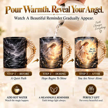 🔥Last Day 49% OFF🔥🪽 Angel’s Embrace™ ✨– Guardian Angel Heat-Reveal Mug