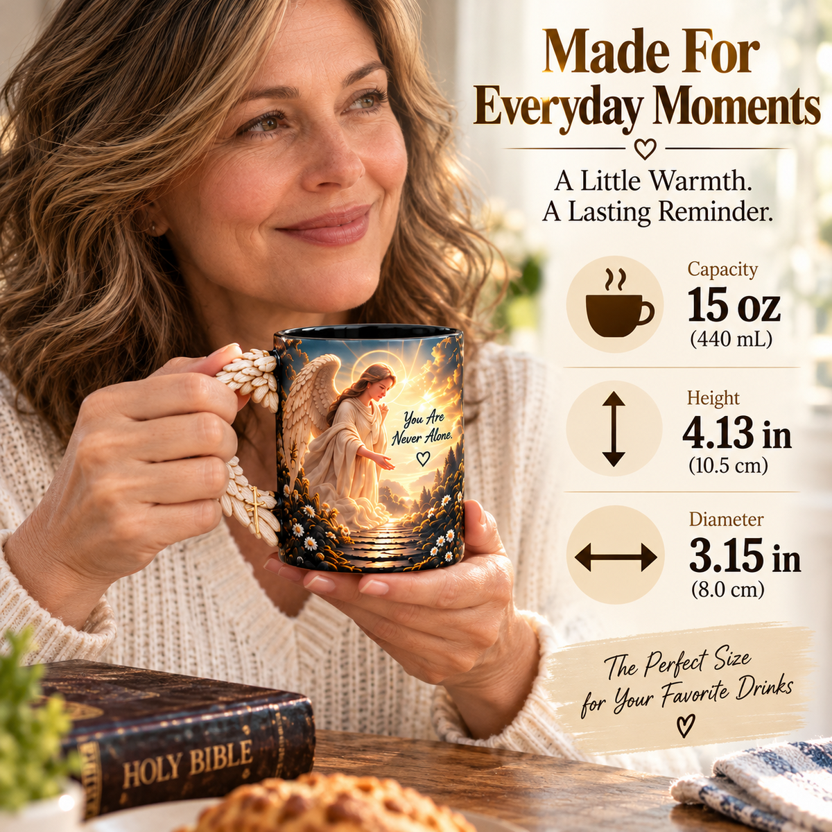 🔥Last Day 49% OFF🔥🪽 Angel’s Embrace™ ✨– Guardian Angel Heat-Reveal Mug
