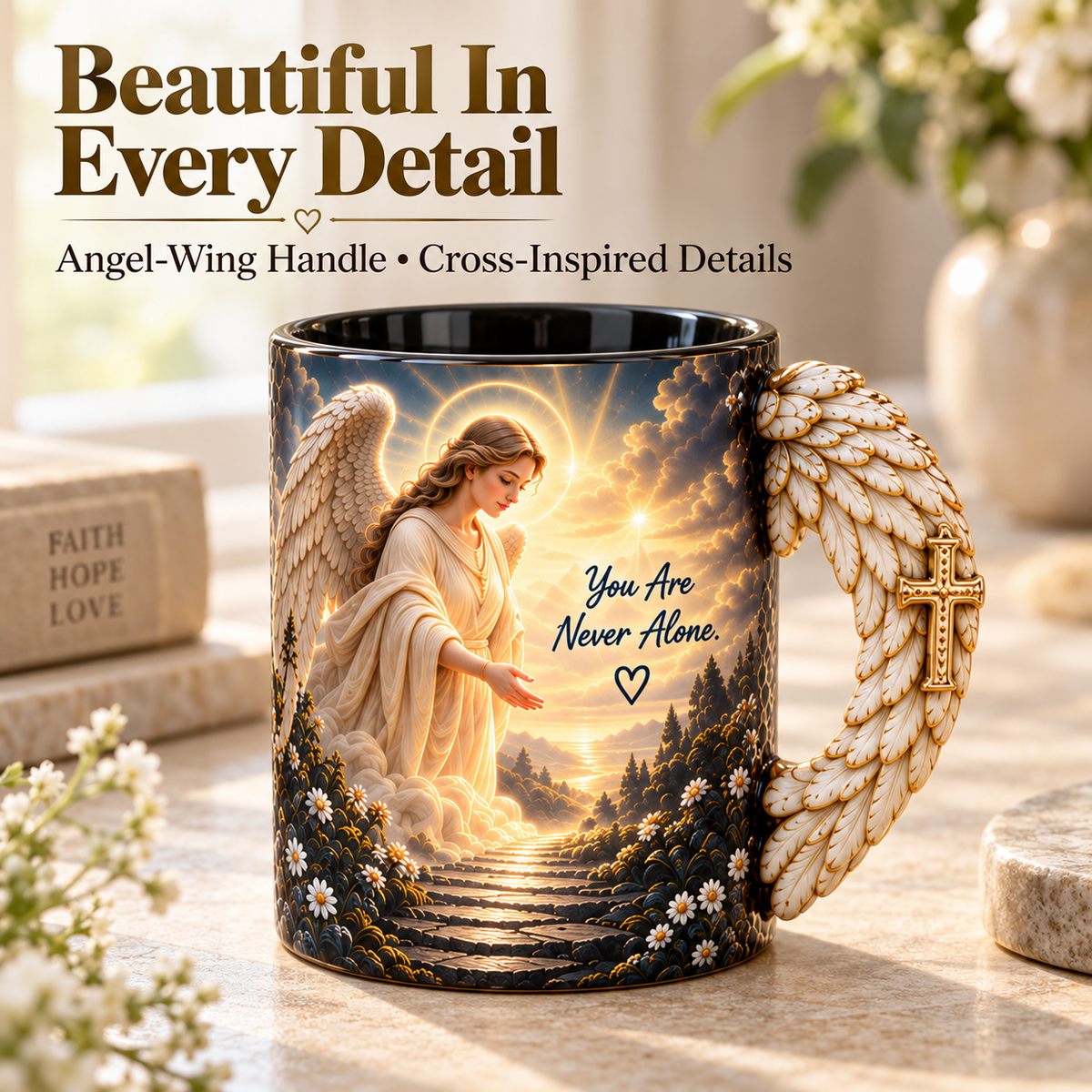 🔥Last Day 49% OFF🔥🪽 Angel’s Embrace™ ✨– Guardian Angel Heat-Reveal Mug
