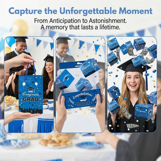 🎓2026 Graduation Explosion Cash Gift Box Fun Pop Up Surprise for Grads