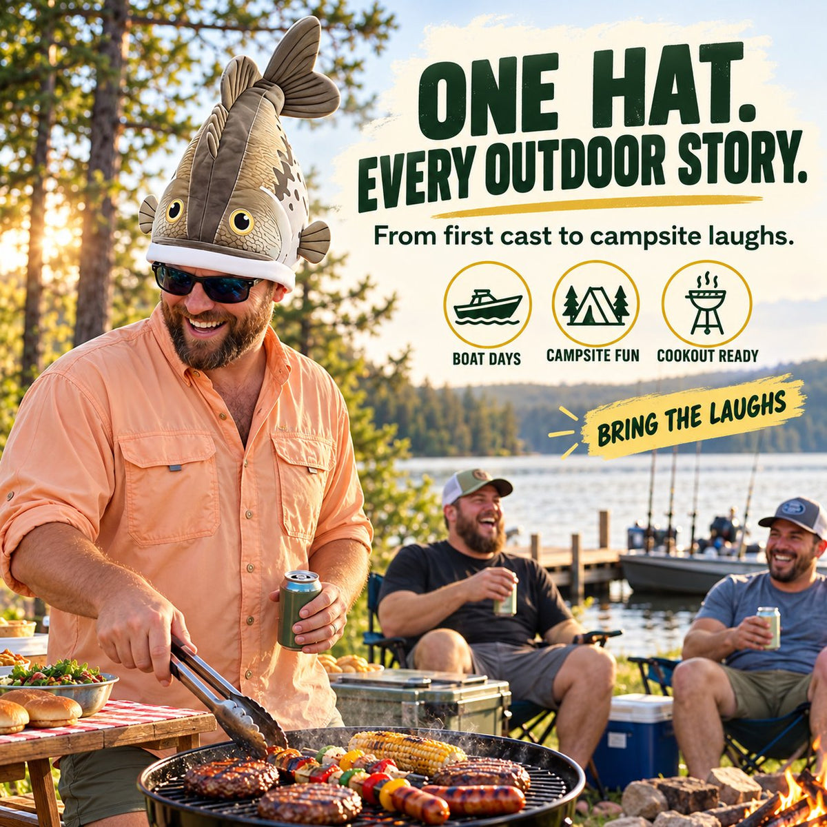🔥Last day 49% OFF🐟Fun 3D Floppy Fish-Shaped Hat—A Whimsical Gift for Fishing Enthusiasts