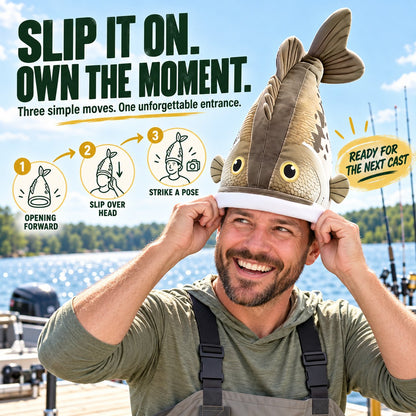 🔥Last day 49% OFF🐟Fun 3D Floppy Fish-Shaped Hat—A Whimsical Gift for Fishing Enthusiasts