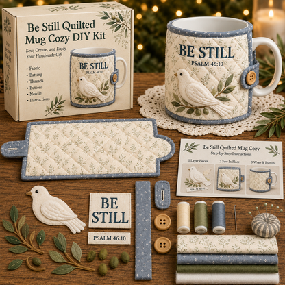 ✝️ Faith & Scripture Mug Cozy Sewing Kit