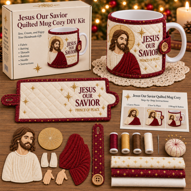 ✝️ Christmas Faith Mug Cozy Sewing Kit