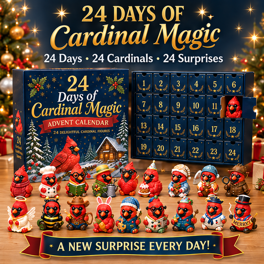 ⏳ Last day 49% OFF –🐦"Cardinal Magic" 24-Day Countdown Calendar